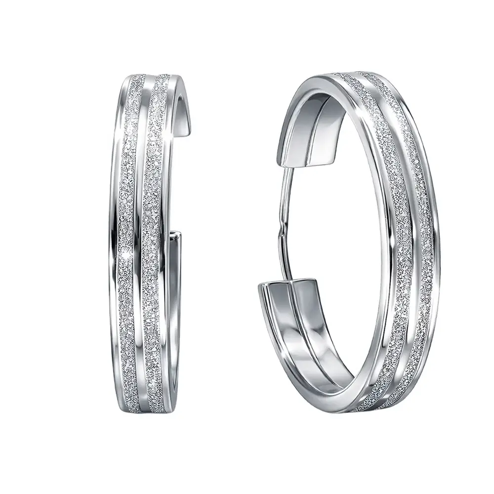 Серьги конго из серебра 925 пробы 1