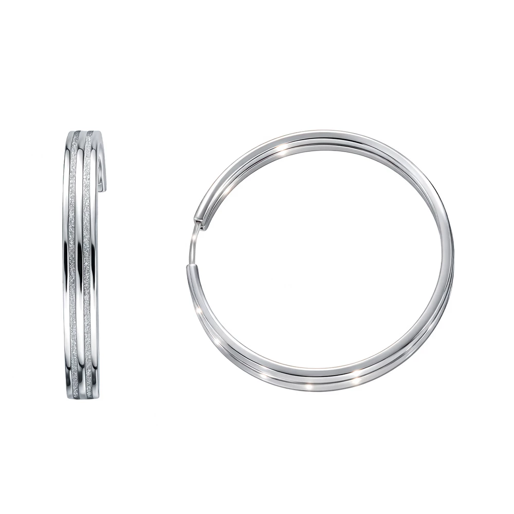 Серьги конго из серебра 925 пробы