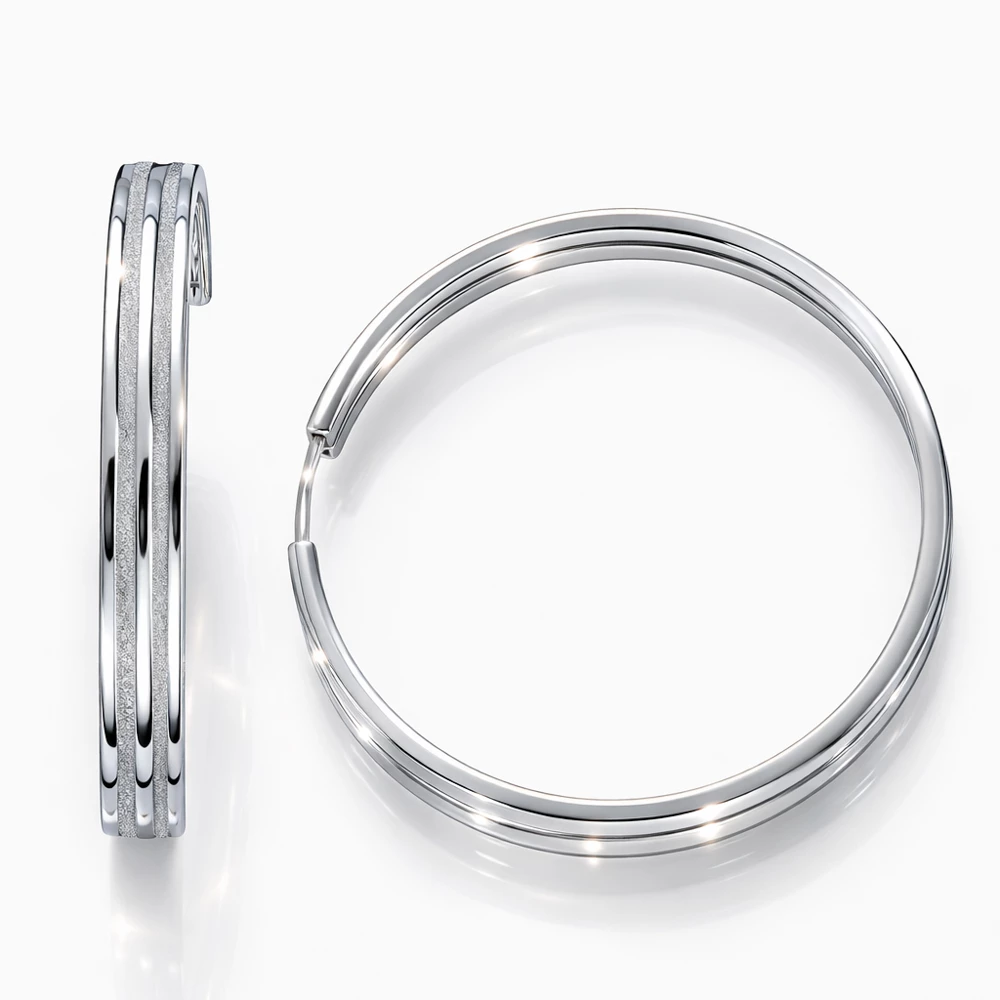 Серьги конго из серебра 925 пробы