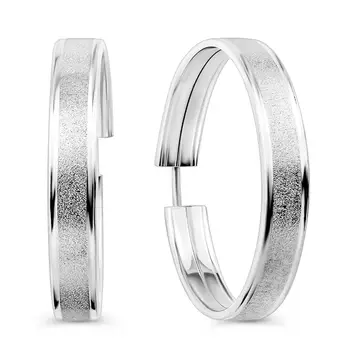 Серьги конго из серебра 925 пробы