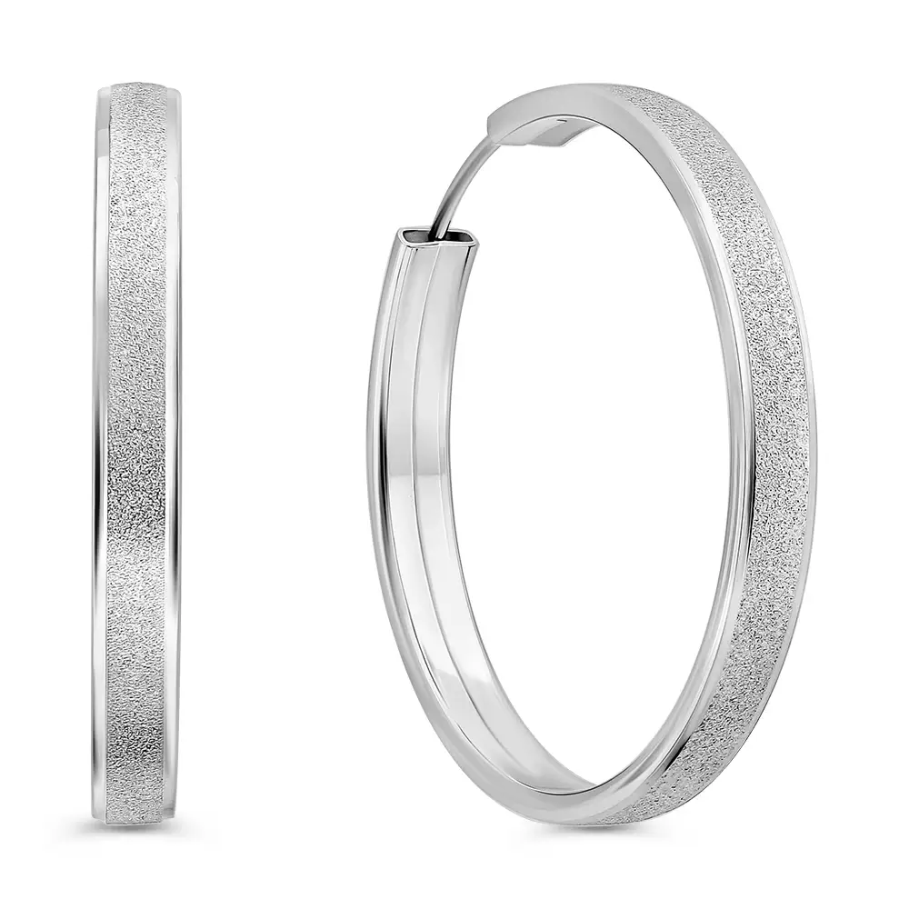 Серьги конго из серебра 925 пробы