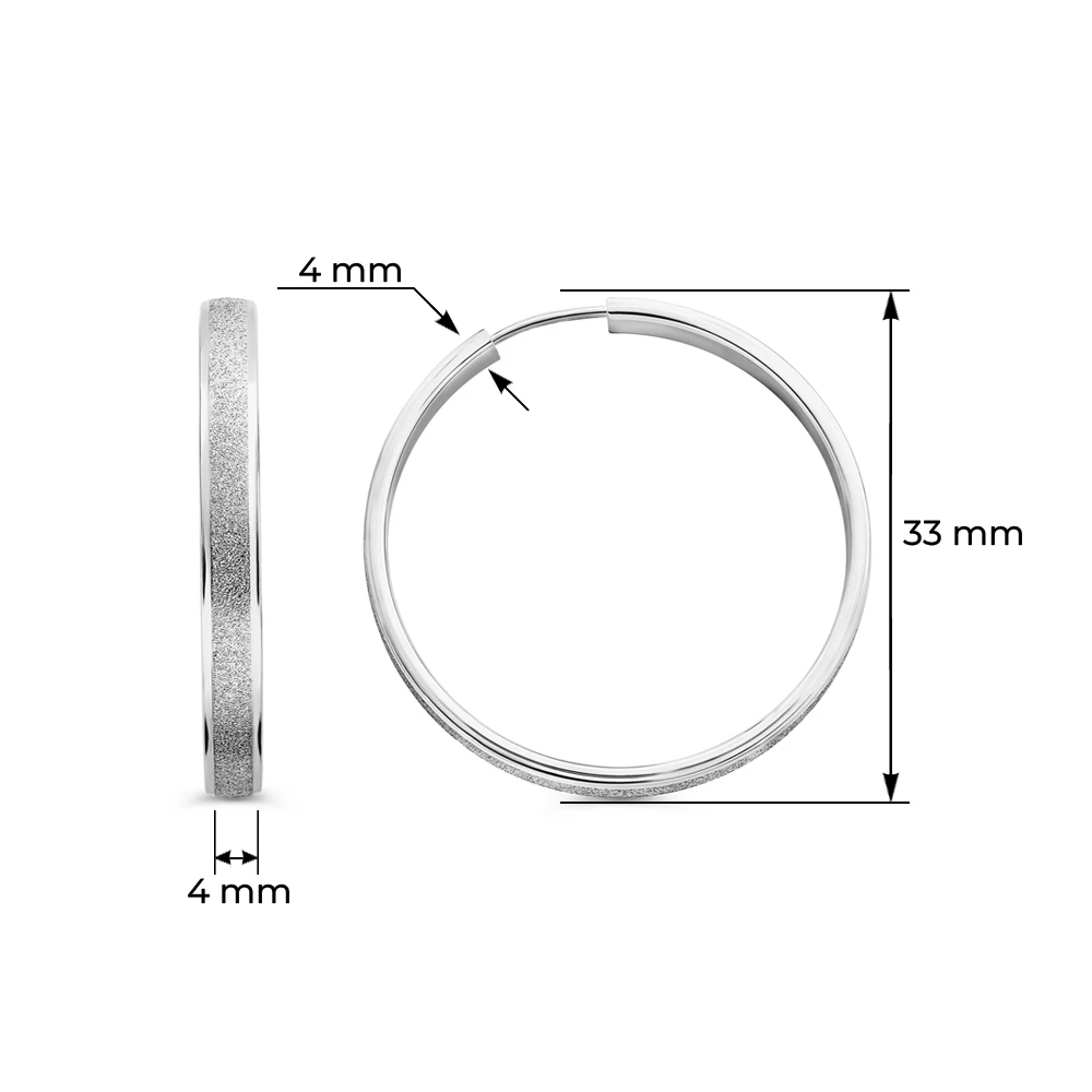 Серьги конго из серебра 925 пробы