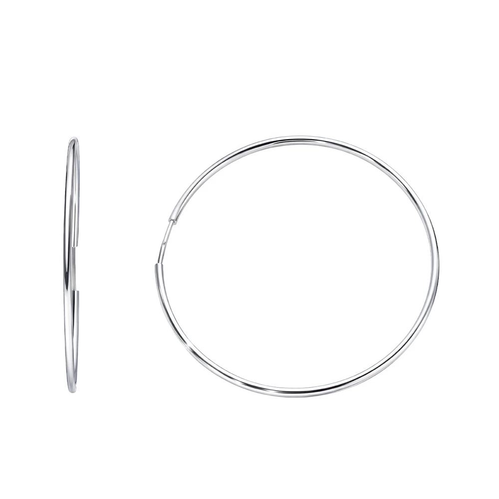 Серьги конго из серебра 925 пробы