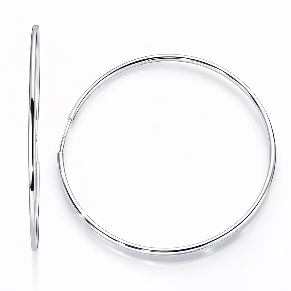 Серьги конго из серебра 925 пробы