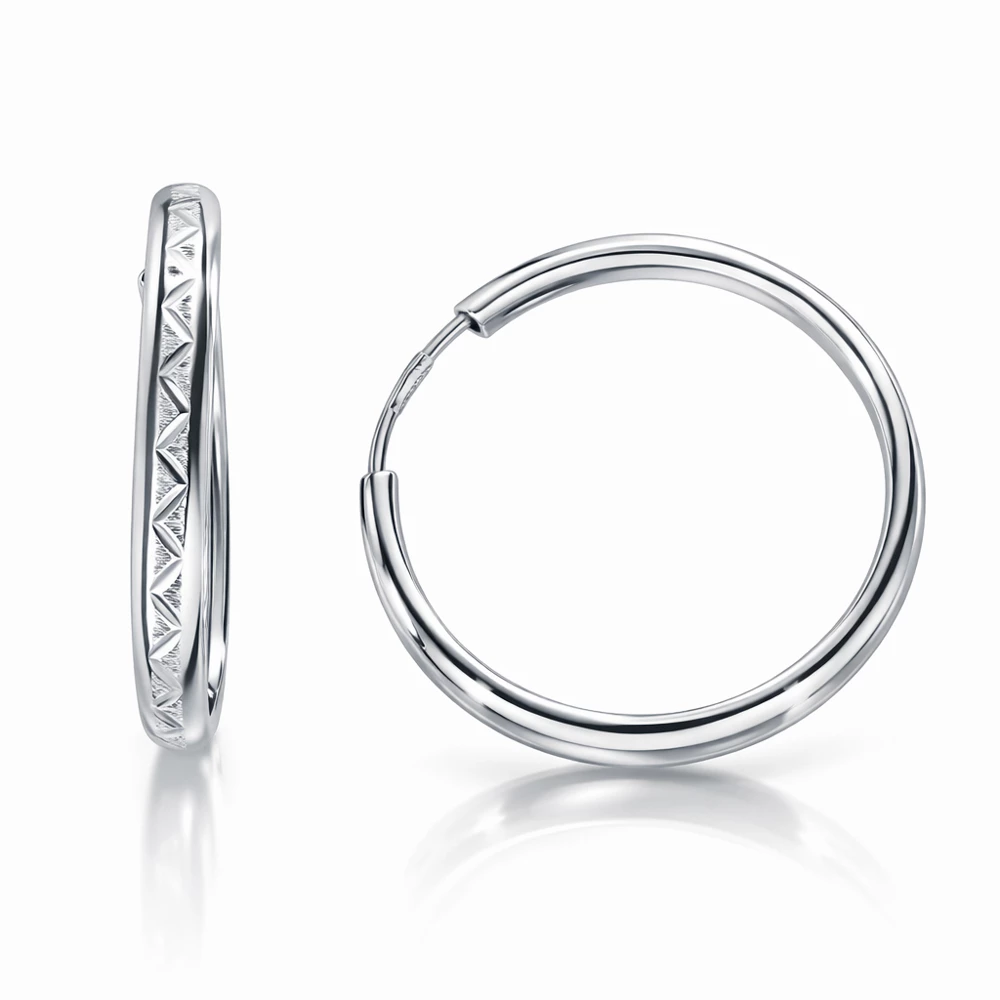 Серьги конго из серебра 925 пробы