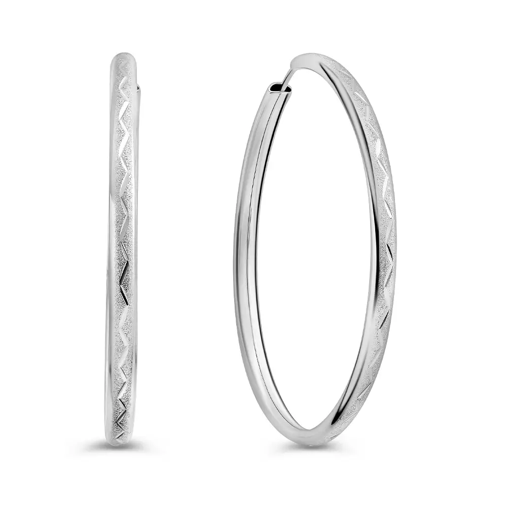 Серьги конго из серебра 925 пробы