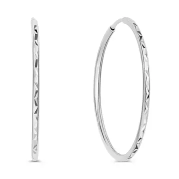 Серьги конго из серебра 925 пробы
