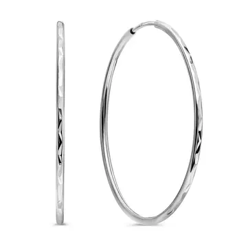 Серьги конго из серебра 925 пробы