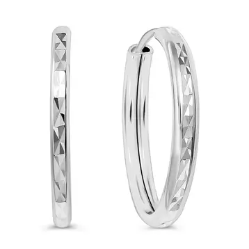 Серьги конго из серебра 925 пробы