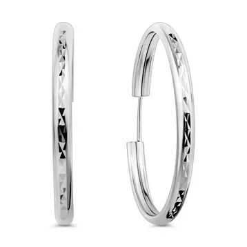 Серьги конго из серебра 925 пробы