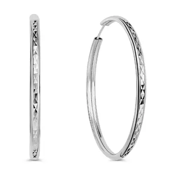 Серьги конго из серебра 925 пробы