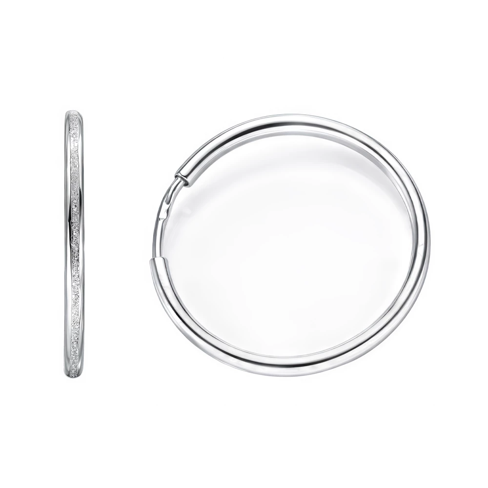 Серьги конго из серебра 925 пробы