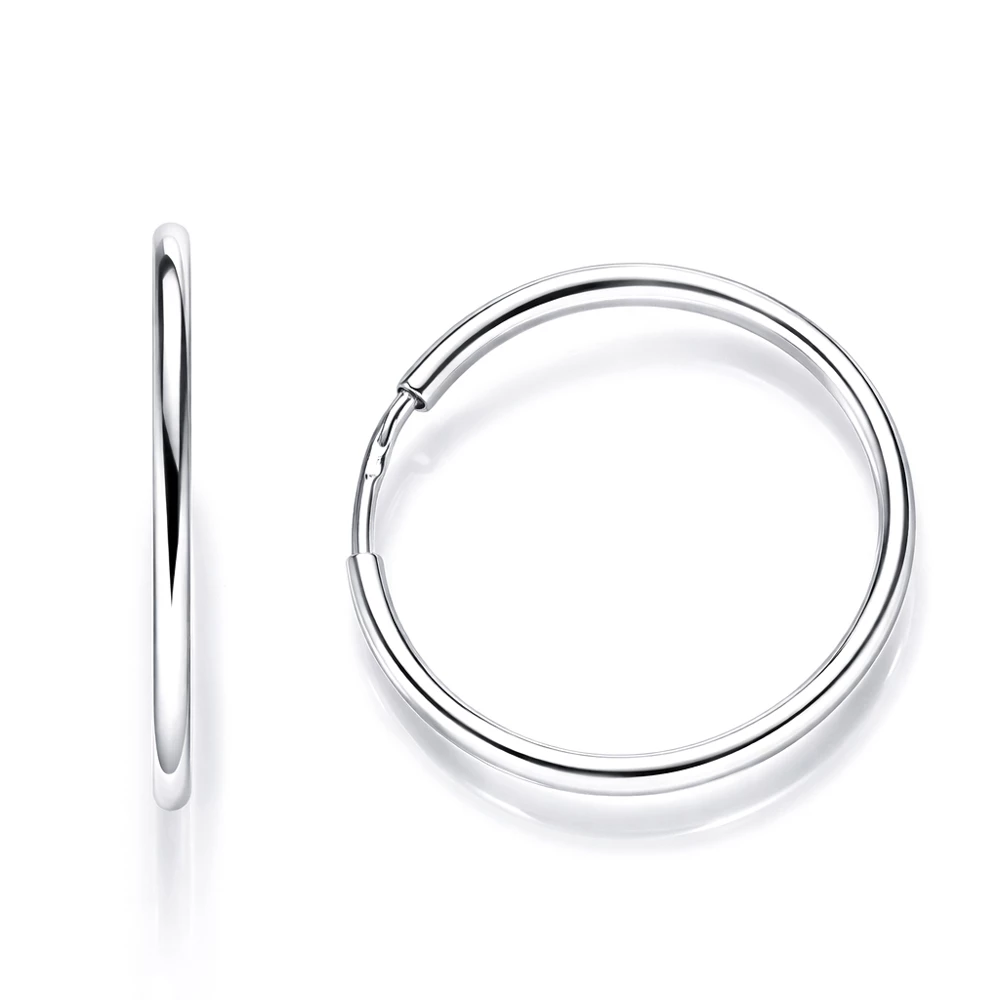 Серьги конго из серебра 925 пробы