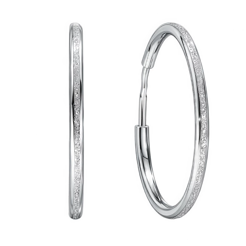 Серьги конго из серебра 925 пробы