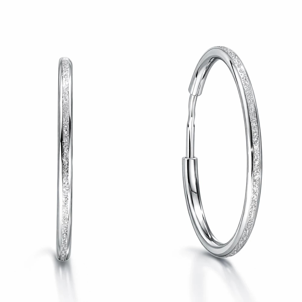 Серьги конго из серебра 925 пробы