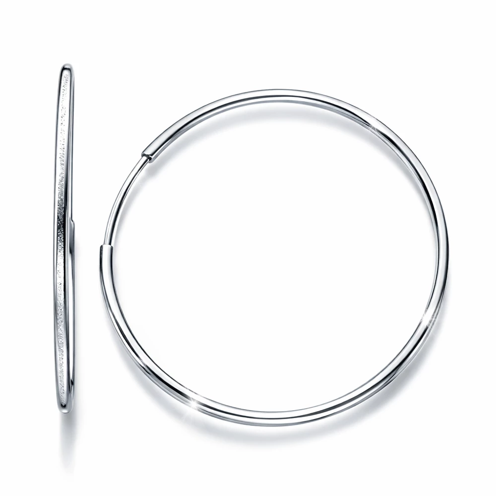 Серьги конго из серебра 925 пробы