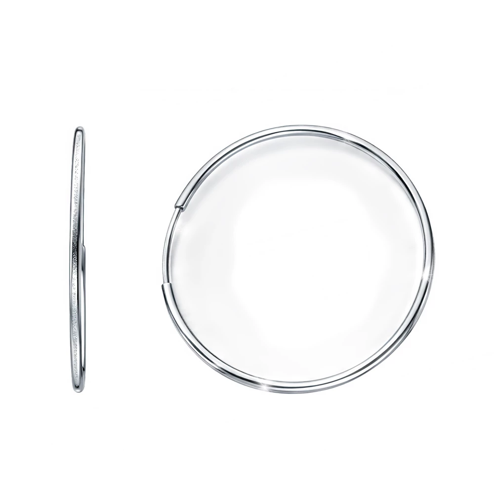 Серьги конго из серебра 925 пробы