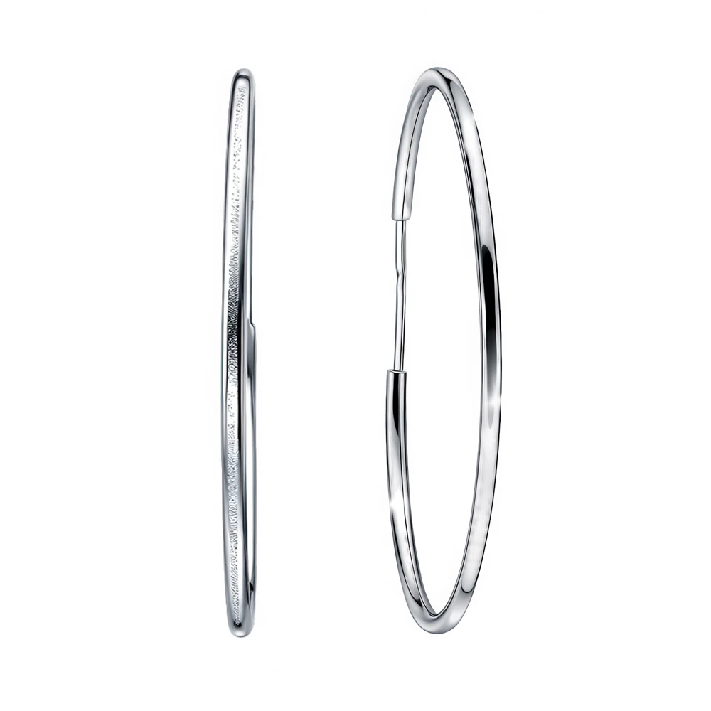 Серьги конго из серебра 925 пробы