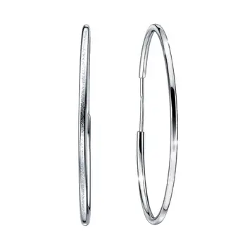 Серьги конго из серебра 925 пробы