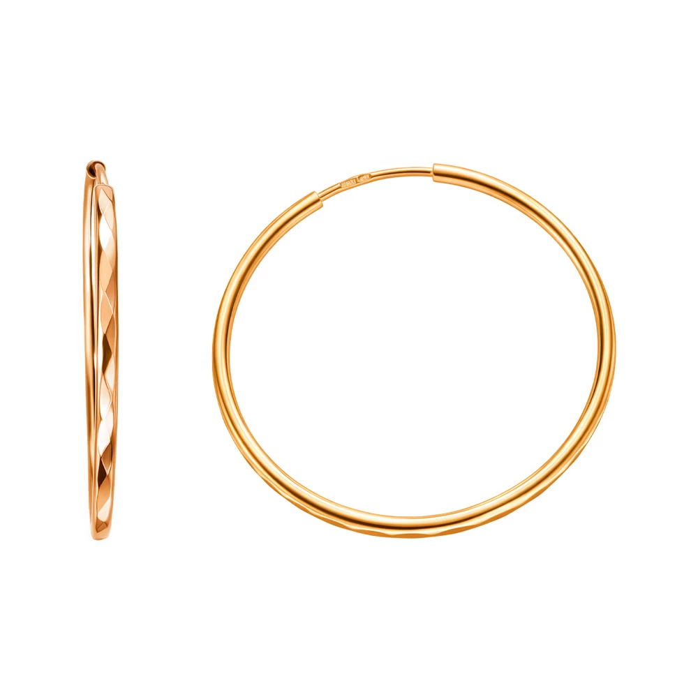 Серьги конго из серебра 925 пробы