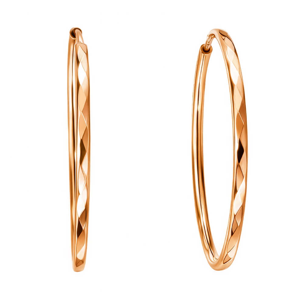 Серьги конго из серебра 925 пробы