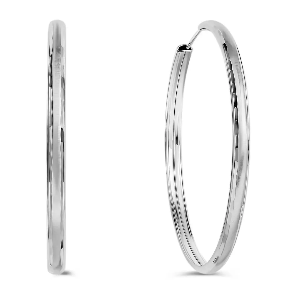 Серьги конго из серебра 925 пробы