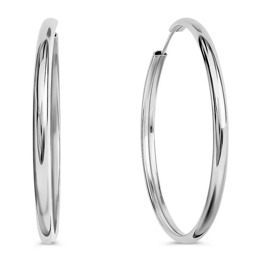 Серьги конго из серебра 925 пробы