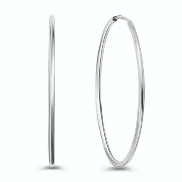 Серьги конго из серебра 925 пробы