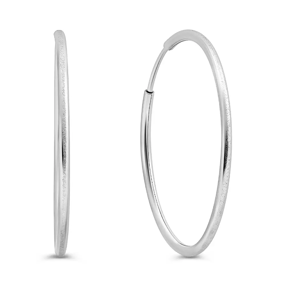 Серьги конго из серебра 925 пробы