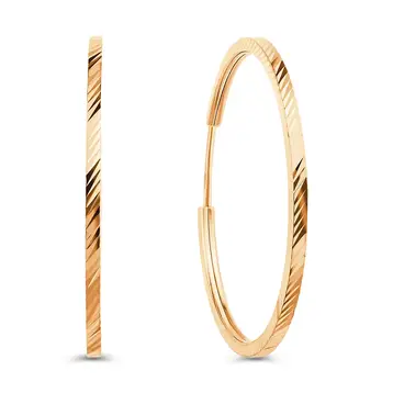 Серьги конго из серебра 925 пробы