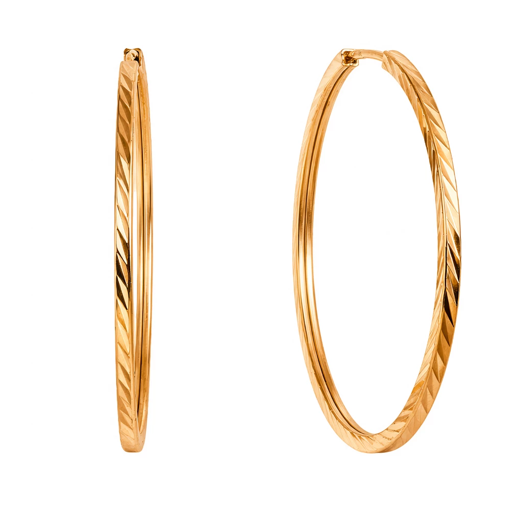 Серьги конго из серебра 925 пробы