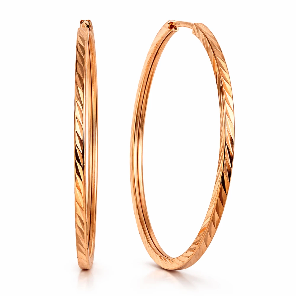 Серьги конго из серебра 925 пробы