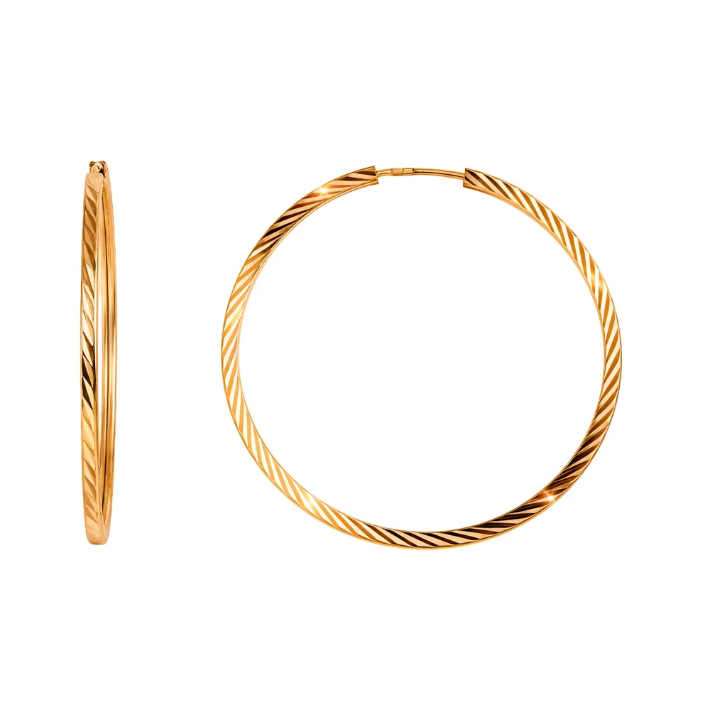 Серьги конго из серебра 925 пробы