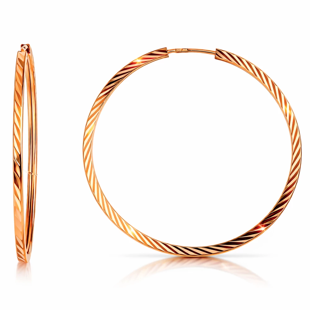 Серьги конго из серебра 925 пробы