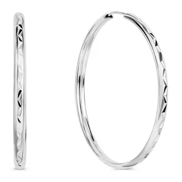 Серьги конго из серебра 925 пробы