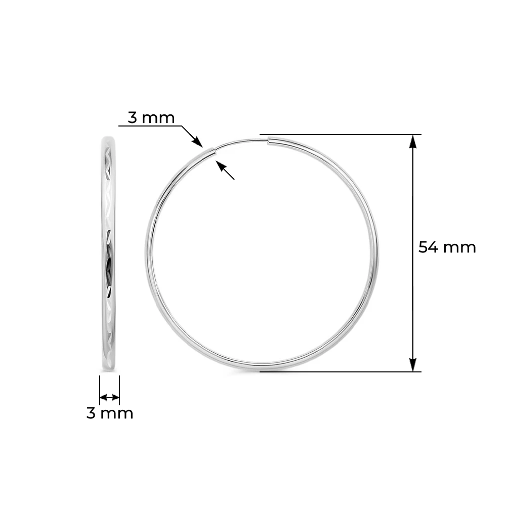 Серьги конго из серебра 925 пробы