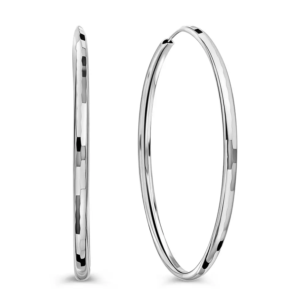 Серьги конго из серебра 925 пробы