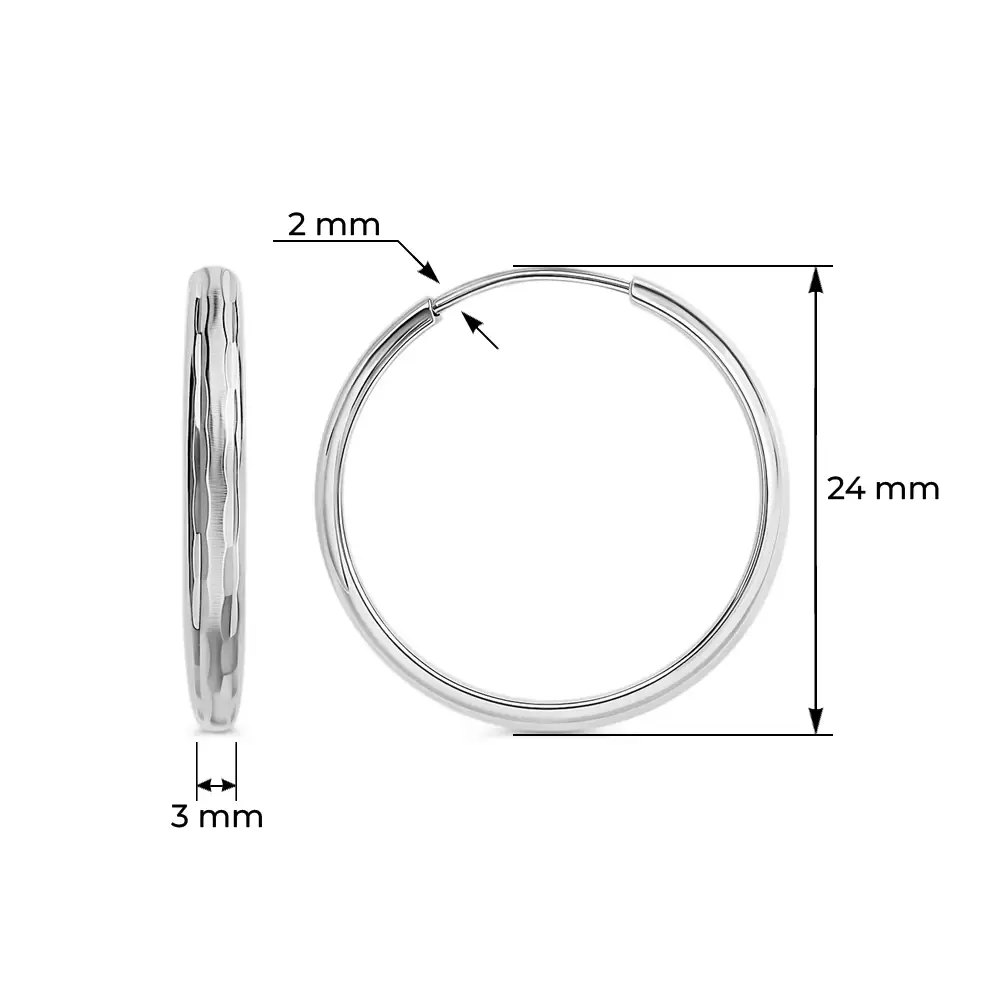 Серьги конго из серебра 925 пробы 3