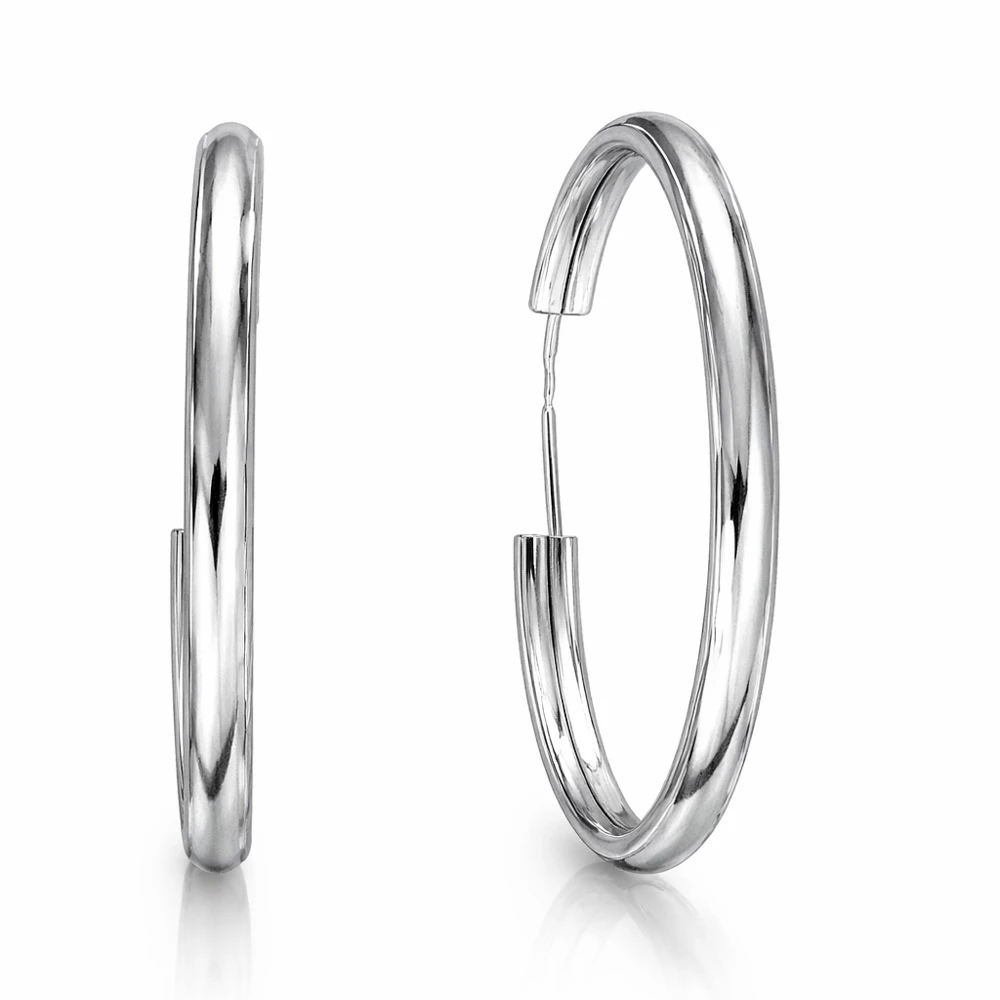 Серьги конго из серебра 925 пробы