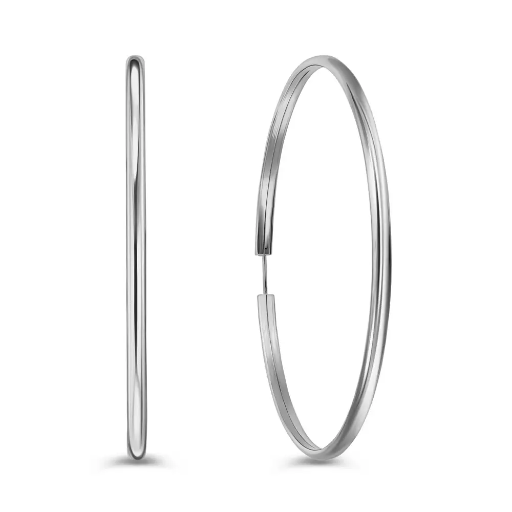 Серьги конго из серебра 925 пробы