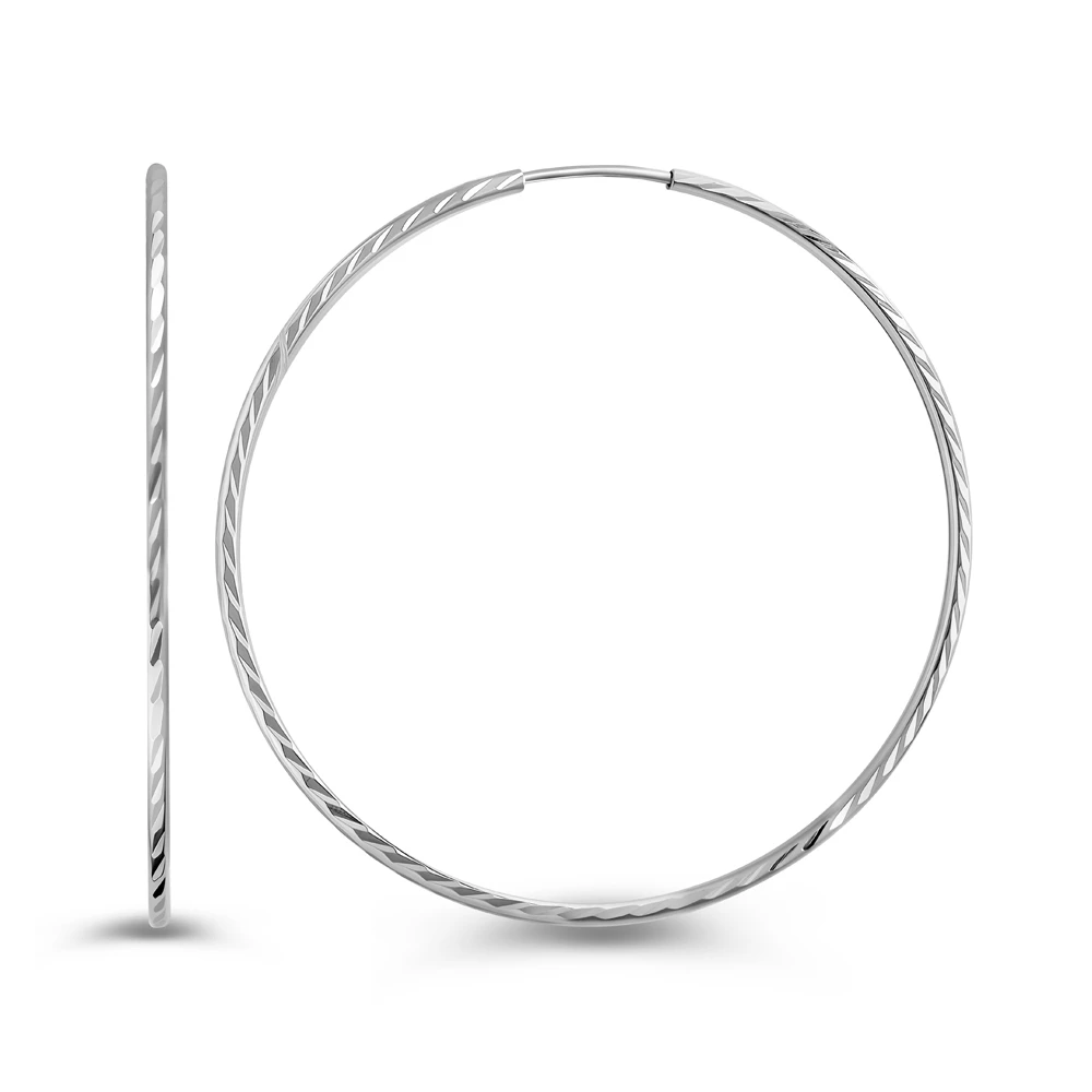 Серьги конго из серебра 925 пробы