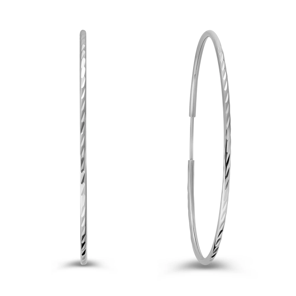 Серьги конго из серебра 925 пробы