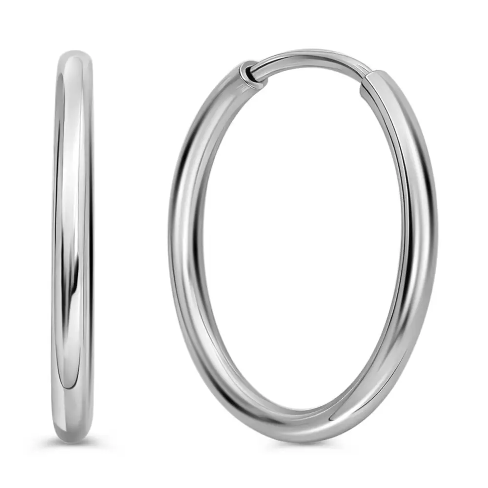 Серьги конго из серебра 925 пробы