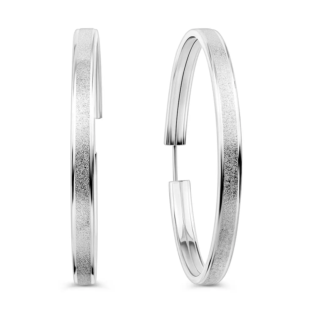 Серьги конго из серебра 925 пробы