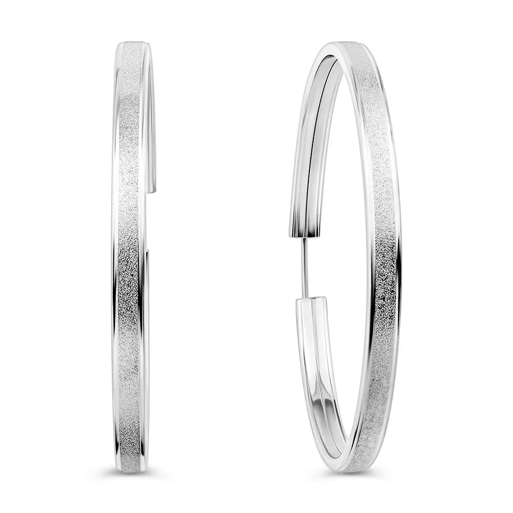 Серьги конго из серебра 925 пробы
