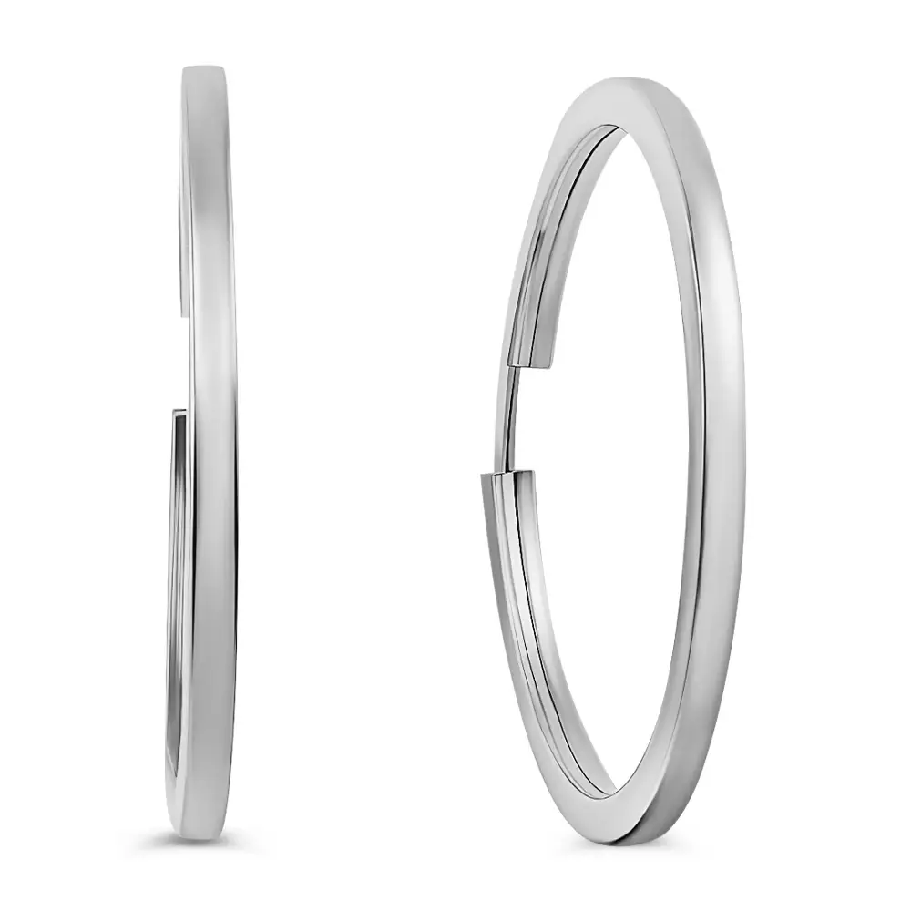 Серьги конго из серебра 925 пробы