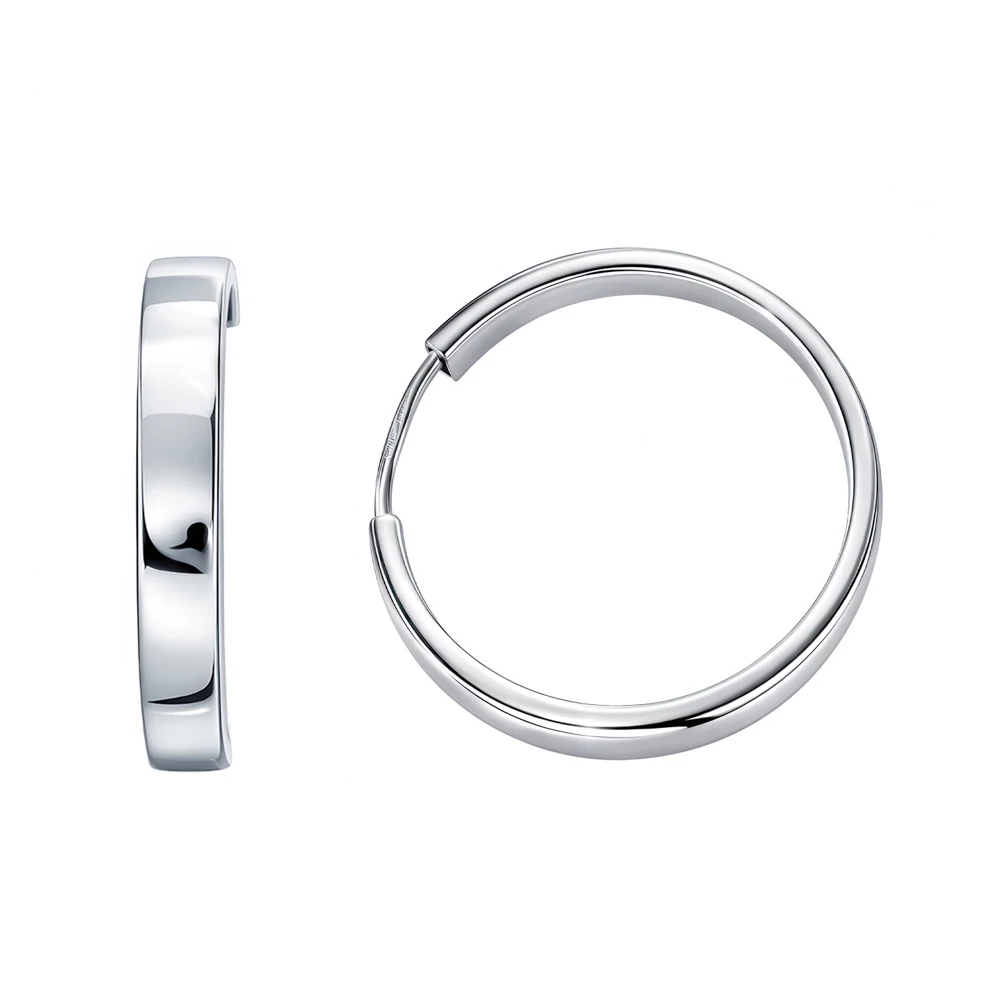 Серьги конго из серебра 925 пробы