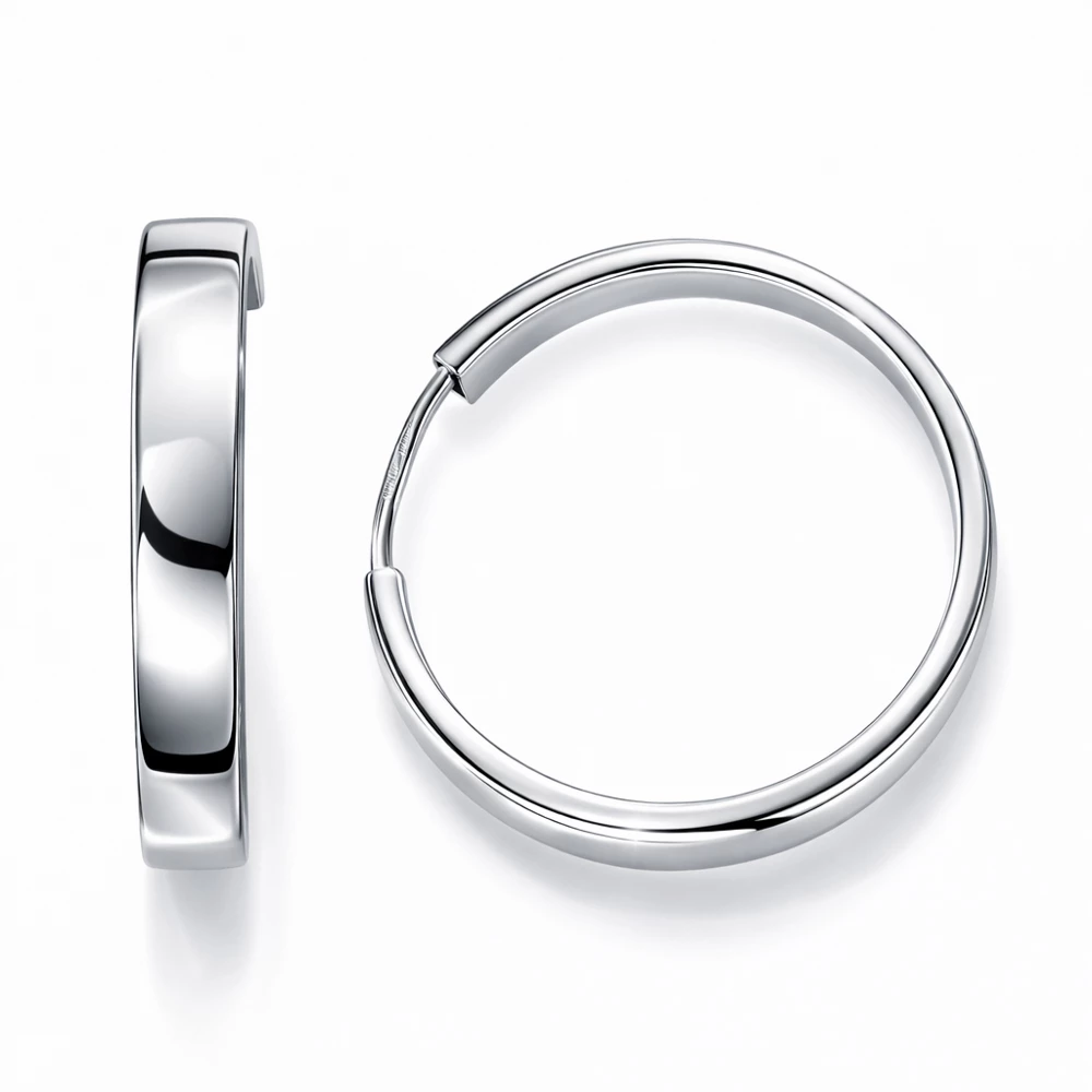 Серьги конго из серебра 925 пробы