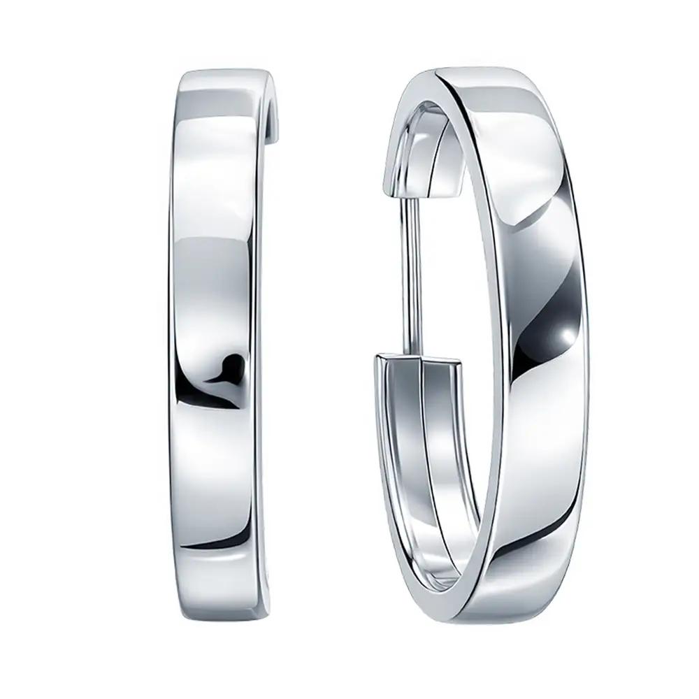 Серьги конго из серебра 925 пробы