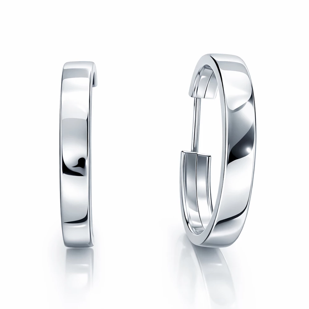 Серьги конго из серебра 925 пробы